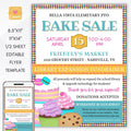 printable bake sale flyer poster set editable template
